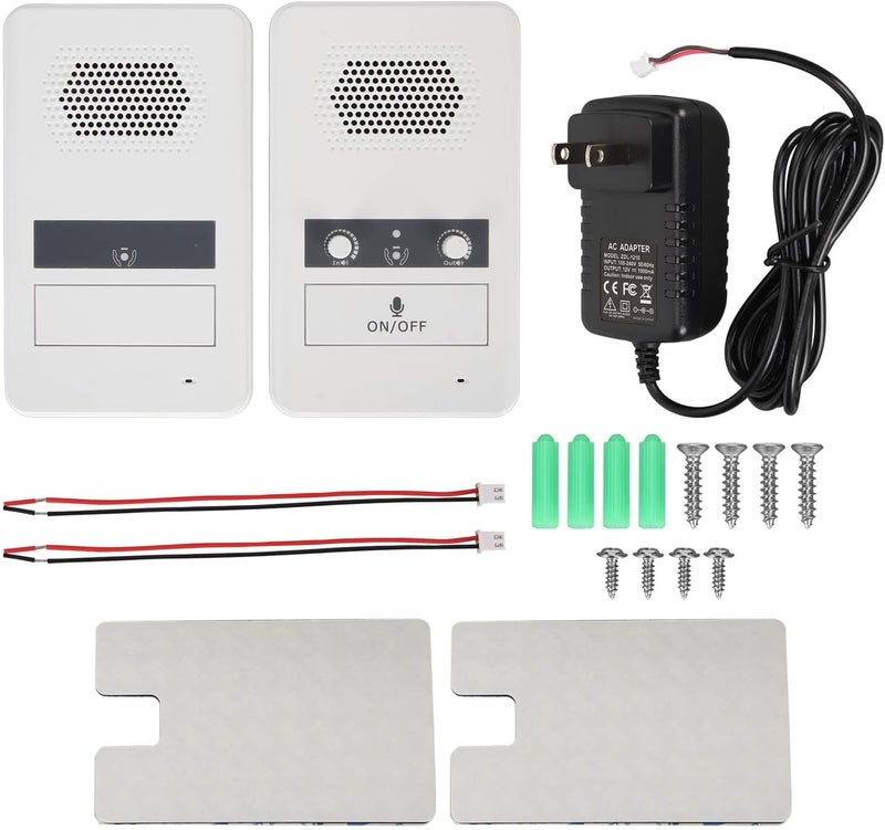 Estink Long Range Two Way Home Intercom System Window Intercom with Adjustable Speaker 656ft Extended Range for Houses Offices Stores Banks - Image 1